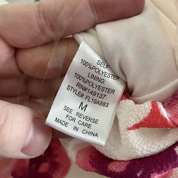 Forever 21 Favlux Women SZ M Ivory Floral Twist Front Top Strappy Jumpsuit NWT - Picture 7 of 10